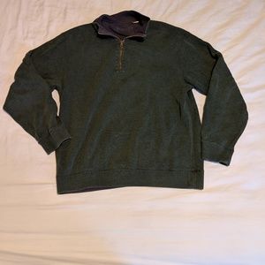 Green Pendleton Pullover Quarter Zip Sweater Med